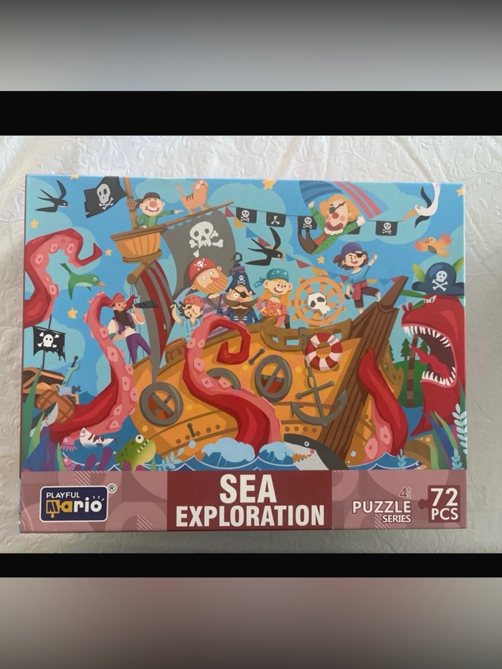 Sea Exploration Kids Puzzle - Blue, Red & Orange (72 pcs)